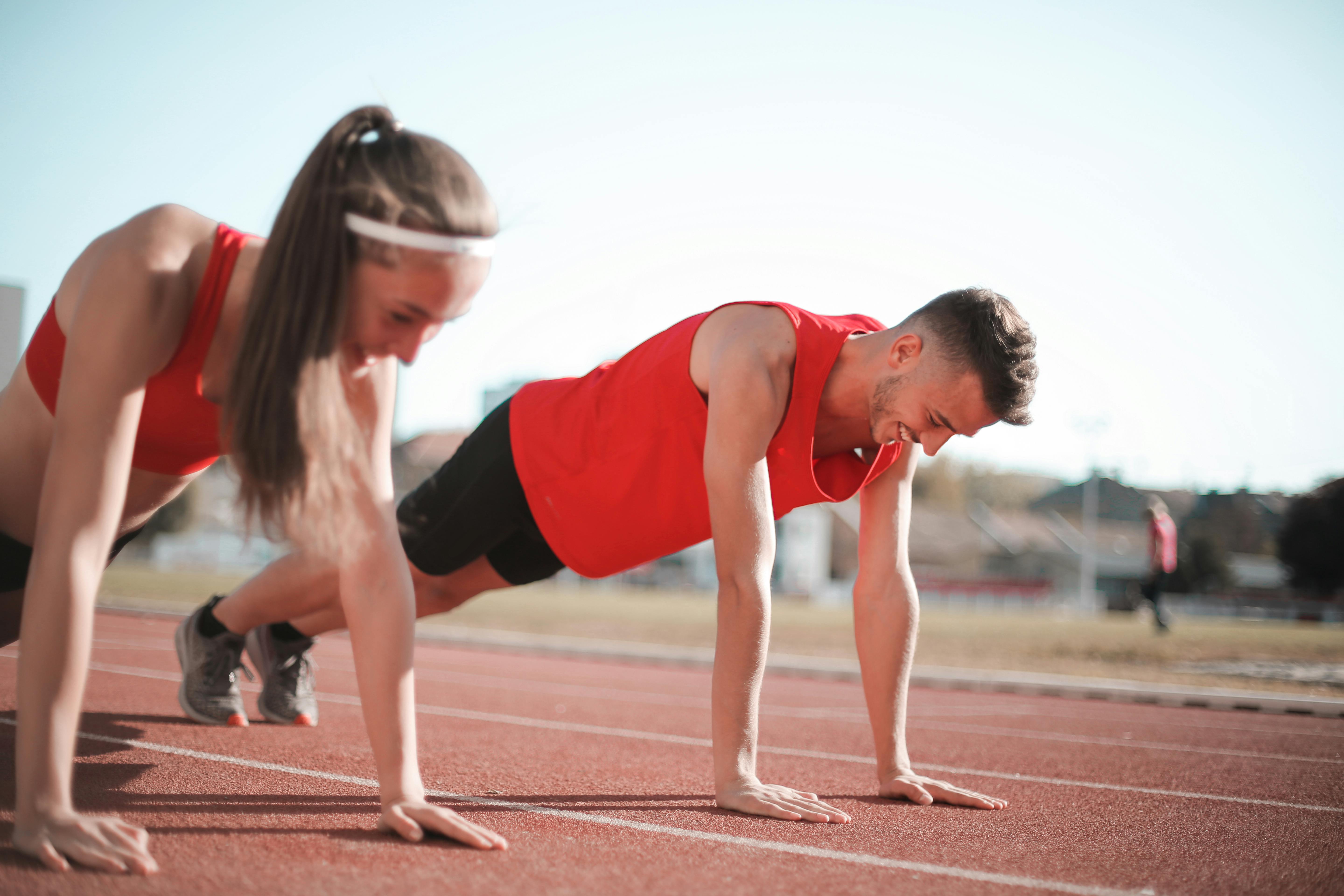 Runner on track